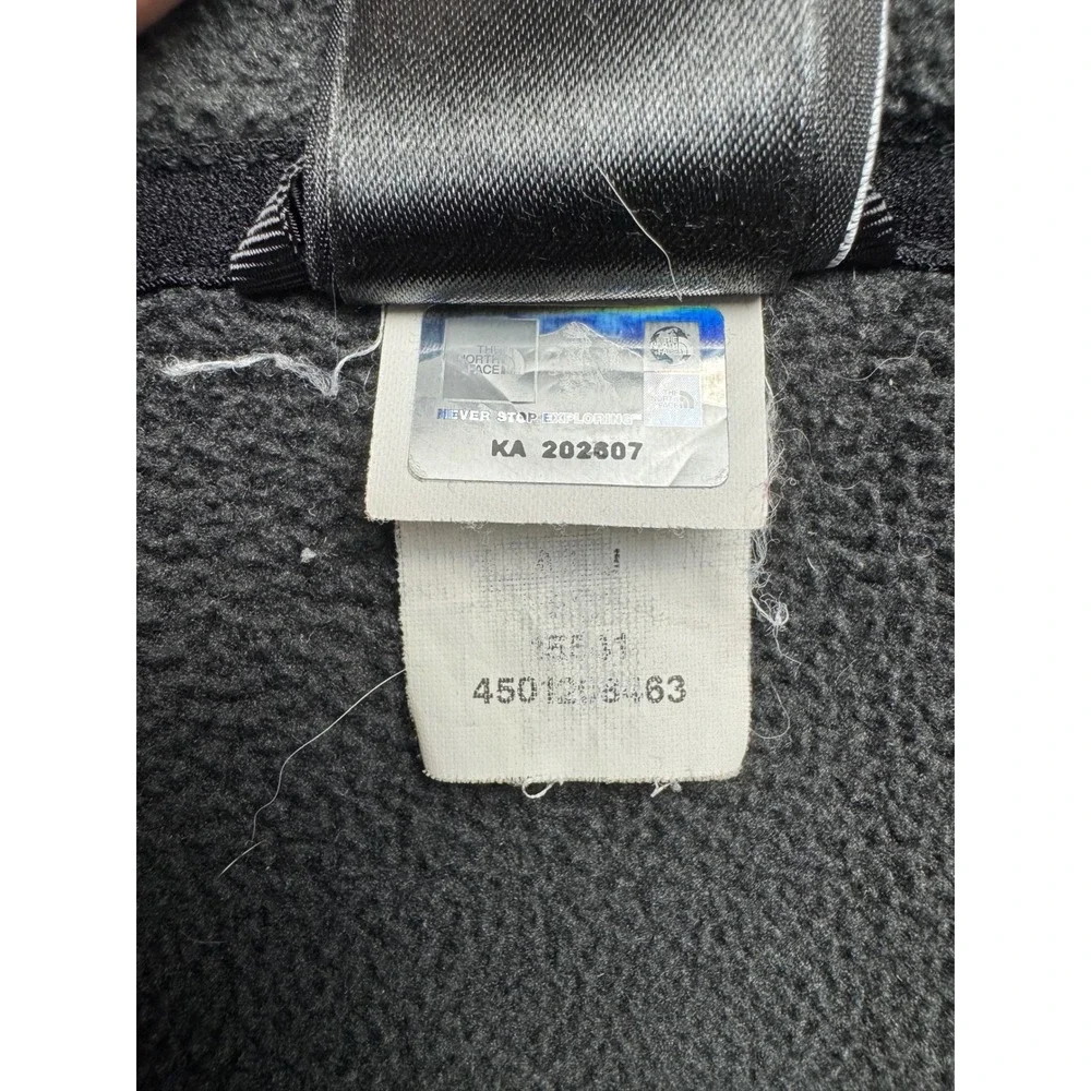 The North Face Mens‎ FlashDry Fleece Vest Gray Black Full Zip Large